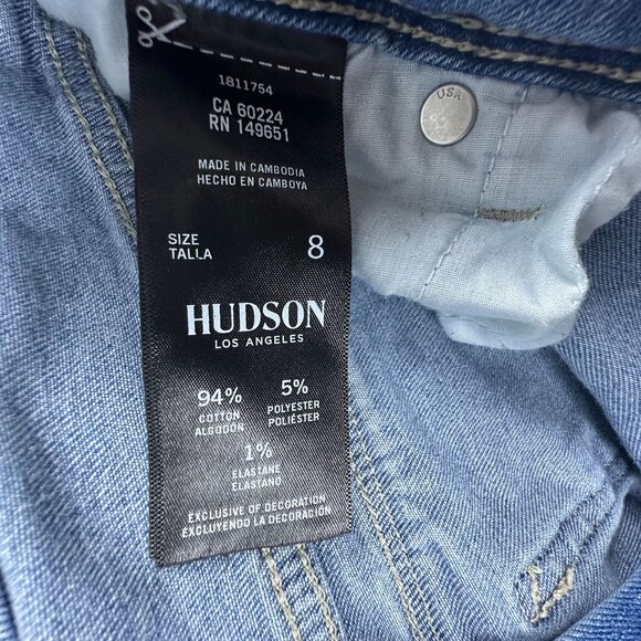 Hudson Slim Straight Leg Jeans Womens Size 8 Light Wash 1811754 Mid Rise Blue - Picture 10 of 16